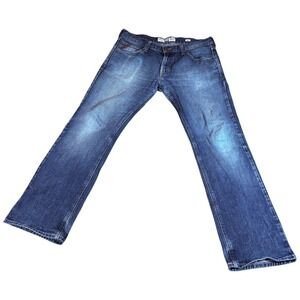 Ariat M7 Slim Legacy Jeans Mens 36x32 (37x29) Blue Denim Straight Western Cowboy